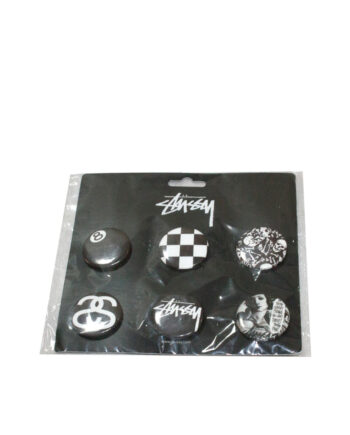 Stussy SP14 Button Pack Pins Set - Spille In Metallo Limited Edition