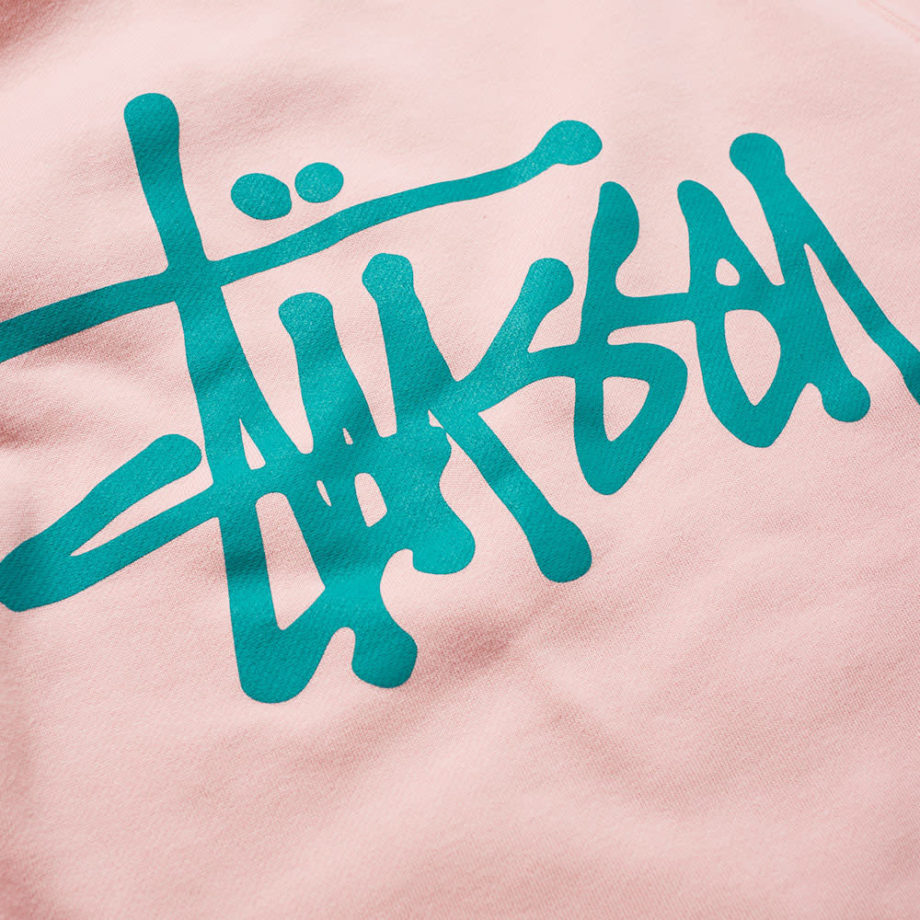 Stussy Basic Zip Hoodie 1974143 Dust Rose felpa con cappuccio