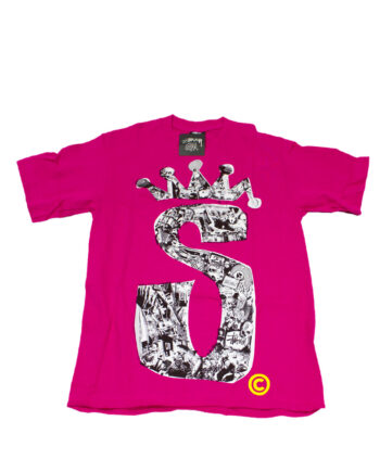 Stussy S Crown Collage Tee Magenta Limited Edition