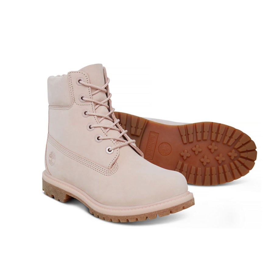 light pink nubuck timberlands