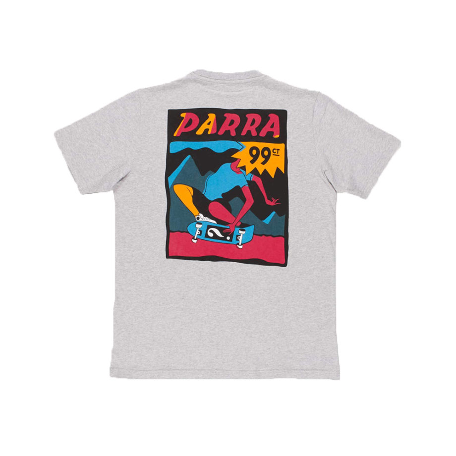 By Parra Indy Tuck Knee T-Shirt Ash Grey