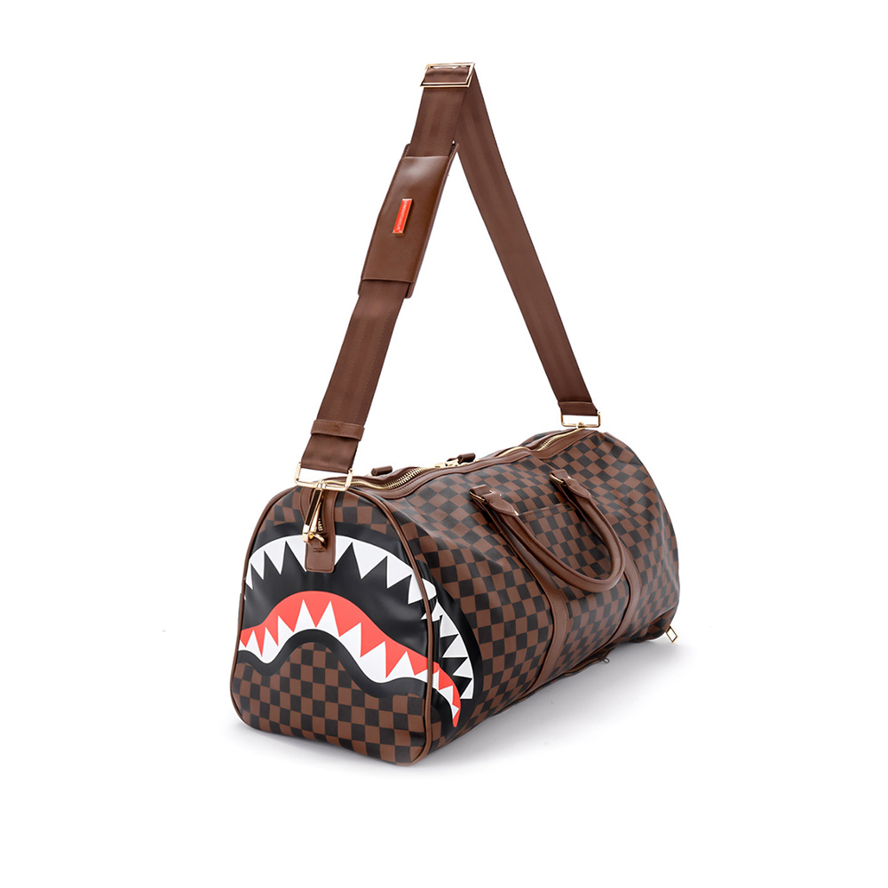 Buy Sprayground Brown Sharks In Paris Mini Duffle Bag Online @ Tata CLiQ  Luxury