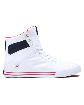 Supra Aluminum Hi Skate Shoes Navy/Star White