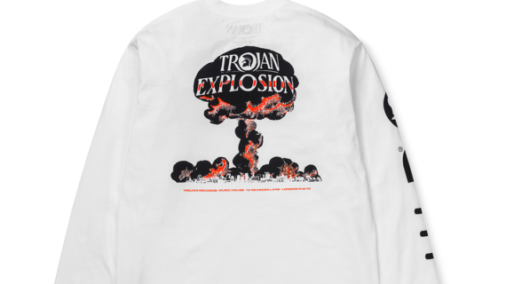 Carhartt Wip X Trojan Explosion Long Sleeve T-Shirt White