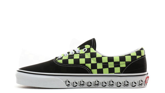 vans shoes green and black