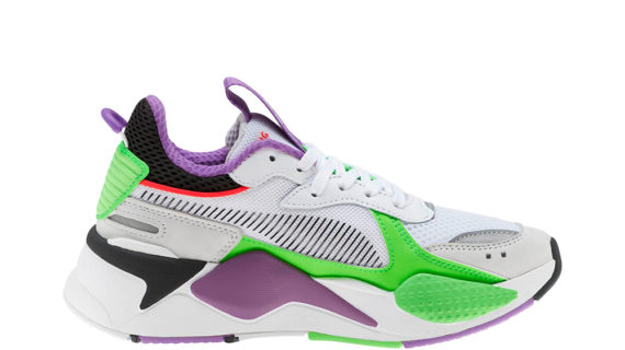 Green and cheap purple pumas