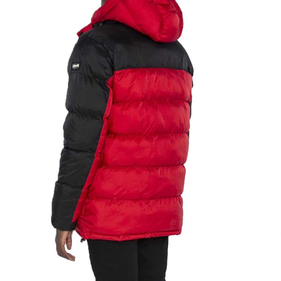 Schott Bear19 Hooded Oversize PARKA Jacket Red / Black