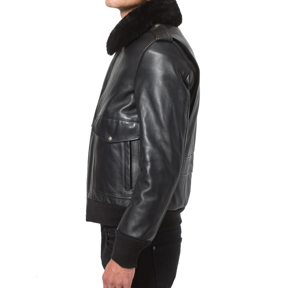 Schott NYC Leather Flight Jacket 184SM Black new collection