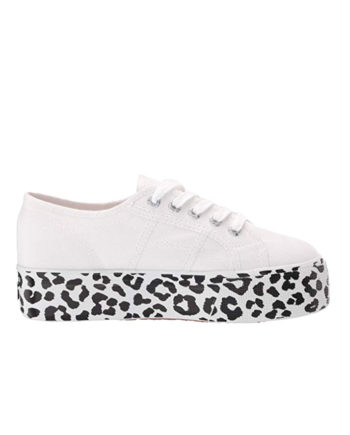Superga White Leopard S41157W 2790 Cotw Printedfoxing