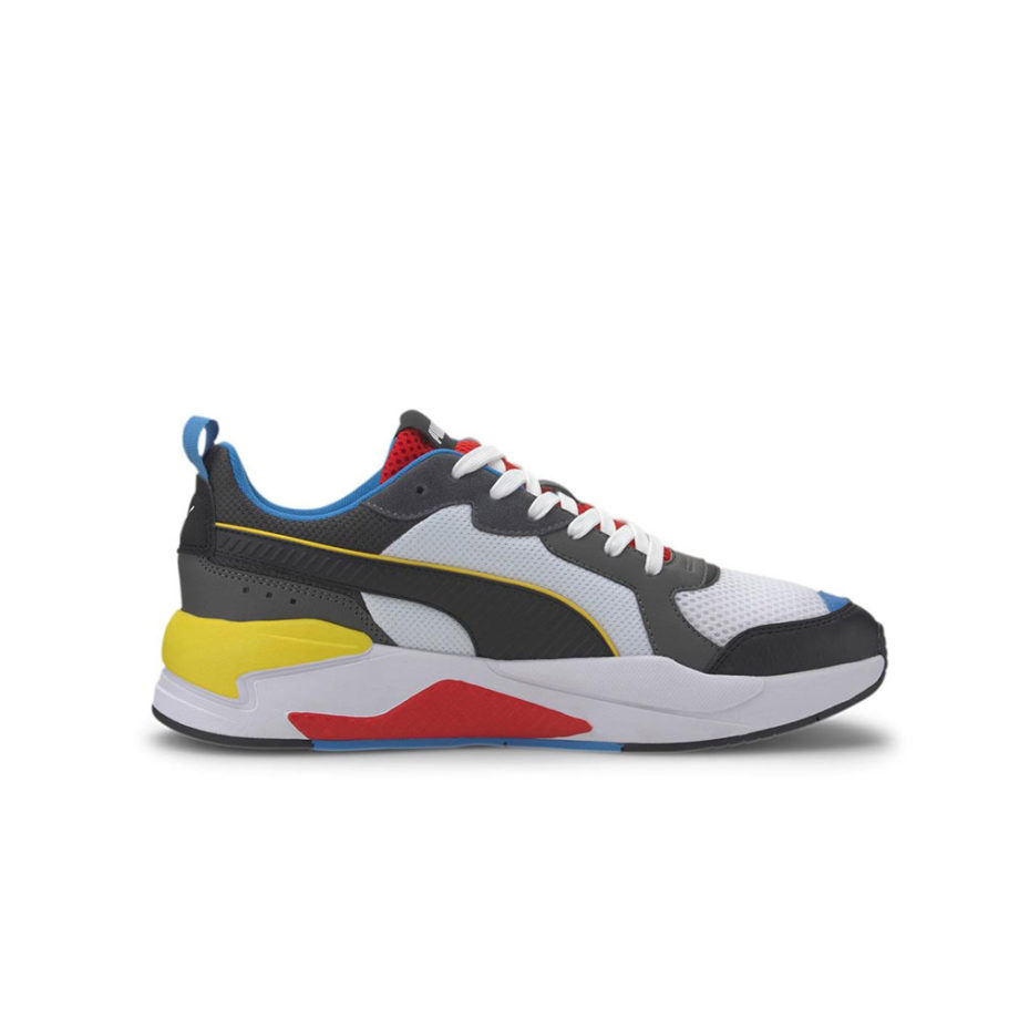 Puma X-Ray Trainers White Blk Dk Shadow Red Blue 372602 03