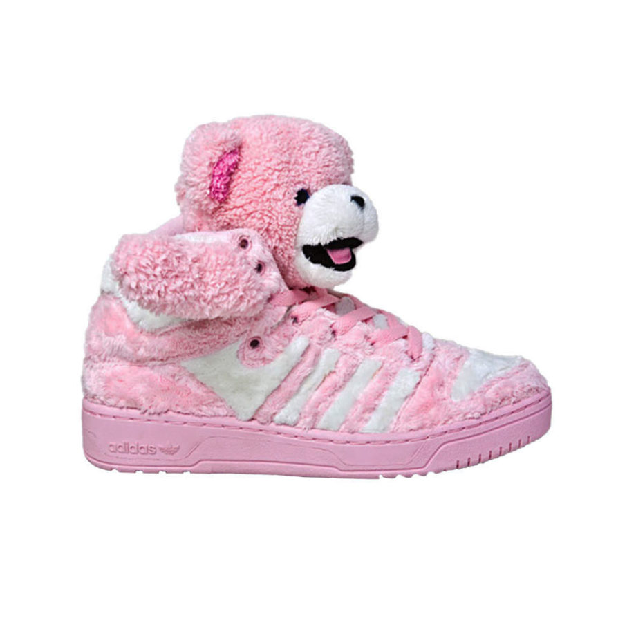 jeremy scott adidas teddy bear pink