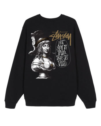 Stussy True To This Crew Black Sweatshirt/Felpa 1914533