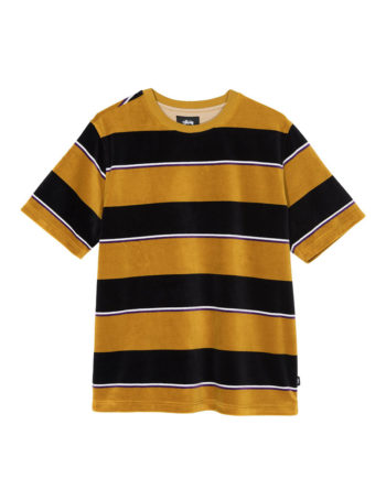 Stussy Velour Stripe Shirt Mustard 1140196