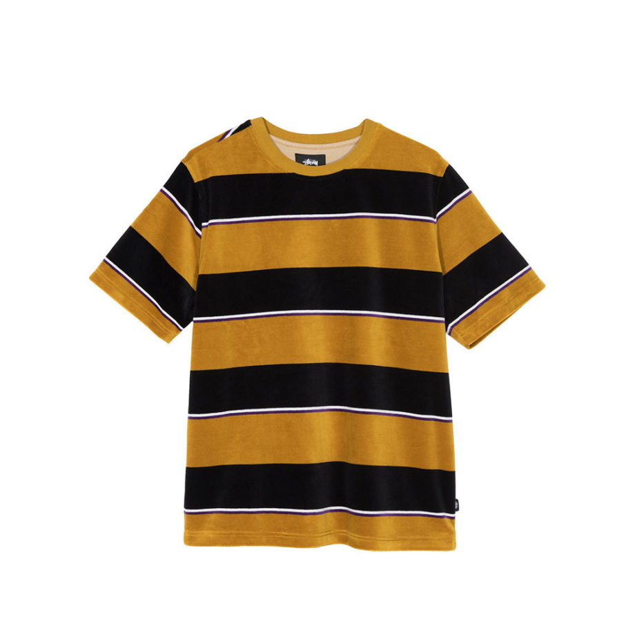 Stussy Velour Stripe Shirt Mustard 1140196
