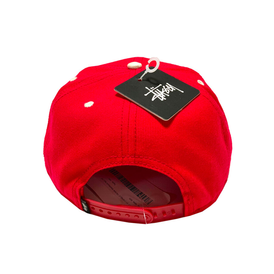 Stussy Chenille Snapback Cap Red - Cappello Rosso