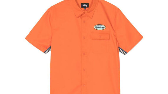 Stussy Side Taped Garage Shirt Orange 1110091