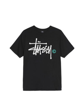 Stussy Basic Logo Pig Dyed Tee Black 1904553