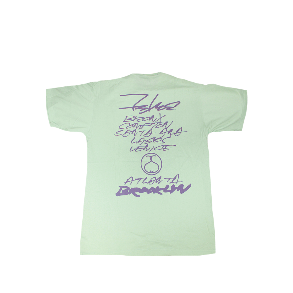 Stussy Mint Green Tee World Tour 2006 Futura Limited Edition