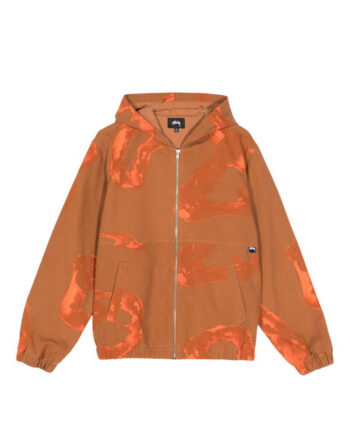 Stussy Printed Canvas Work Jacket Clay 115519