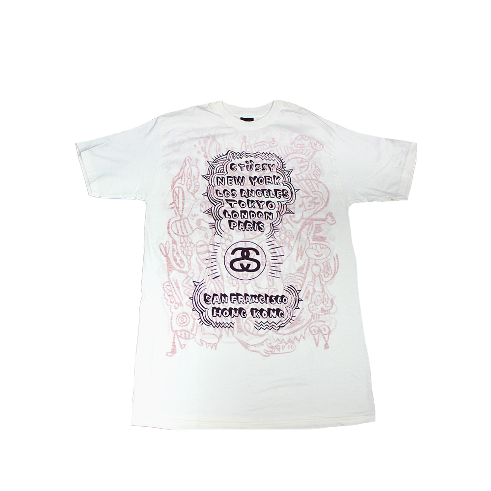 Stussy White Tee World Tour 2006 Gary Panter Limited Edition