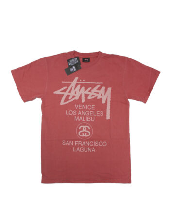 Stussy Orange Sc WD World Tour Tee Limited Edition SMSC3903039