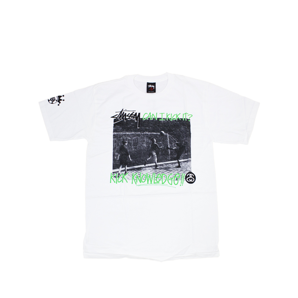Stussy SC SS Kick Knowledge White Tee Limited Edition EESC3902084