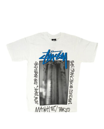 Stussy x Mash White Sc Tire Tee Limited Edition SBSC1901508