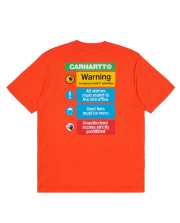 Carhartt Wip Warning T-Shirt Safety Orange I028488_0G0_00