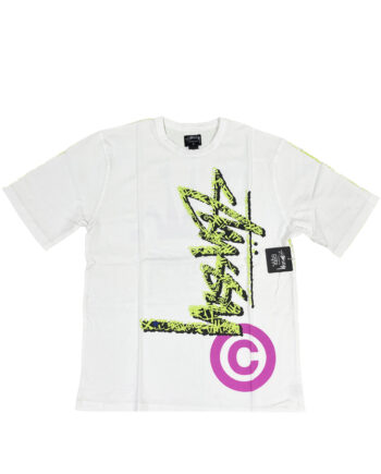 Stussy White / Green Tee All Over Print Limited Edition 014999