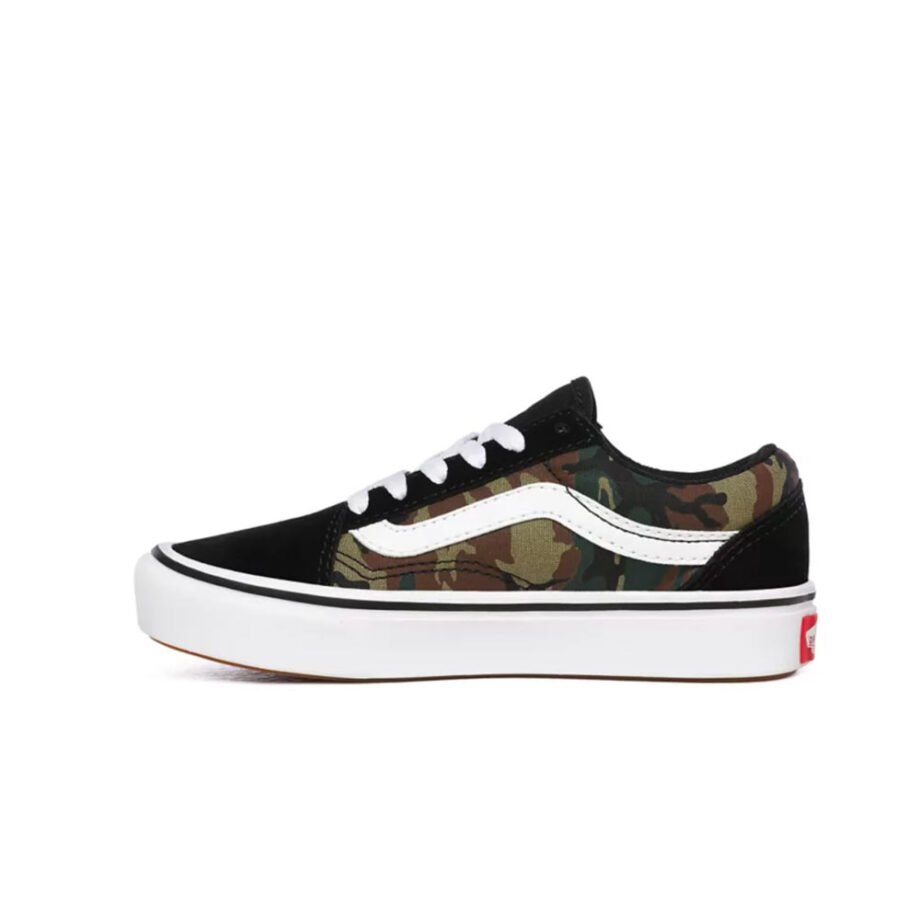 Vans Woodland Camo Comfycush Old Skool Black/True White - Kids VN0A4U1Q0JR1