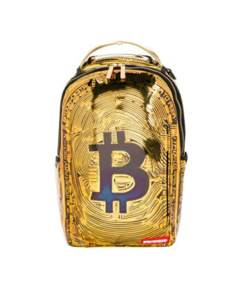 Sprayground Backpack Bitcoin Bag Gold 910B1943NSZ