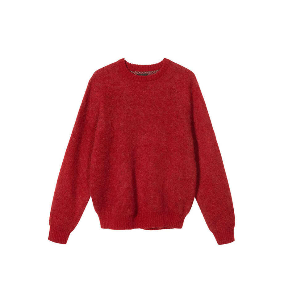 Stussy 8 Ball Heavy Brushed Mohair Sweater Red 117078