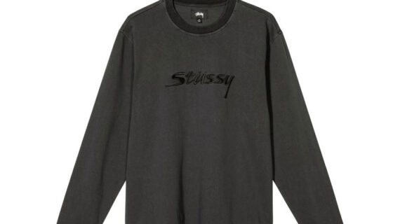 Stussy River L/SL Crew Shirt Black 1140217