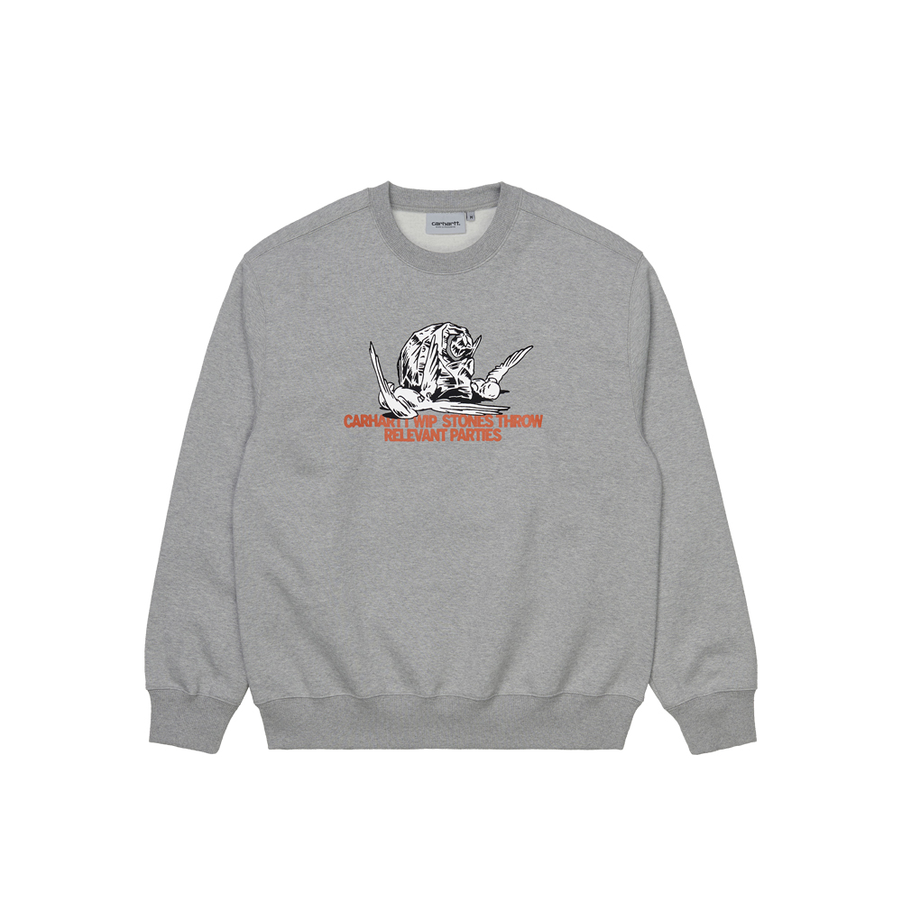 Carhartt Wip x Stones Throw Sweatshirt Gray Heather I029382-3