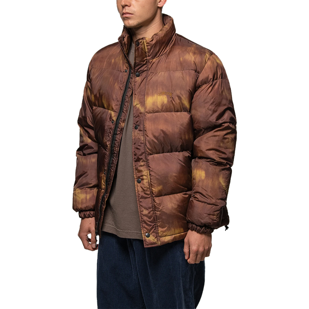 Stussy Aurora Puffer Jacket Brown 115545