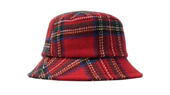 Stussy Big Logo Plaid Bucket Hat Red 1321014