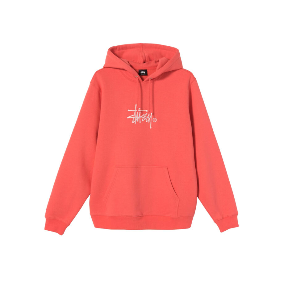 Stussy Copyright Stock Embroidered Hoodie Pale Red 118407