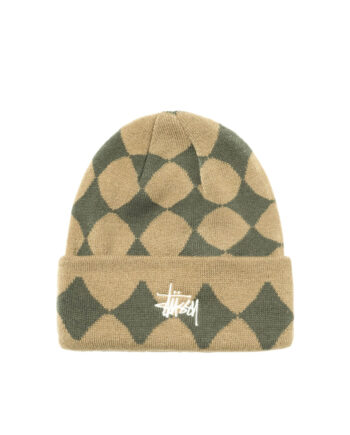 Stussy Diamond Cuff Beanie Khaki 132990
