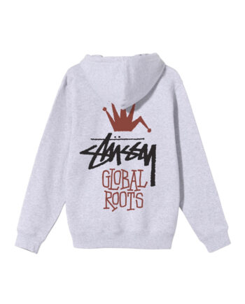 Stussy Global Roots Hood Ash Heather 1924622