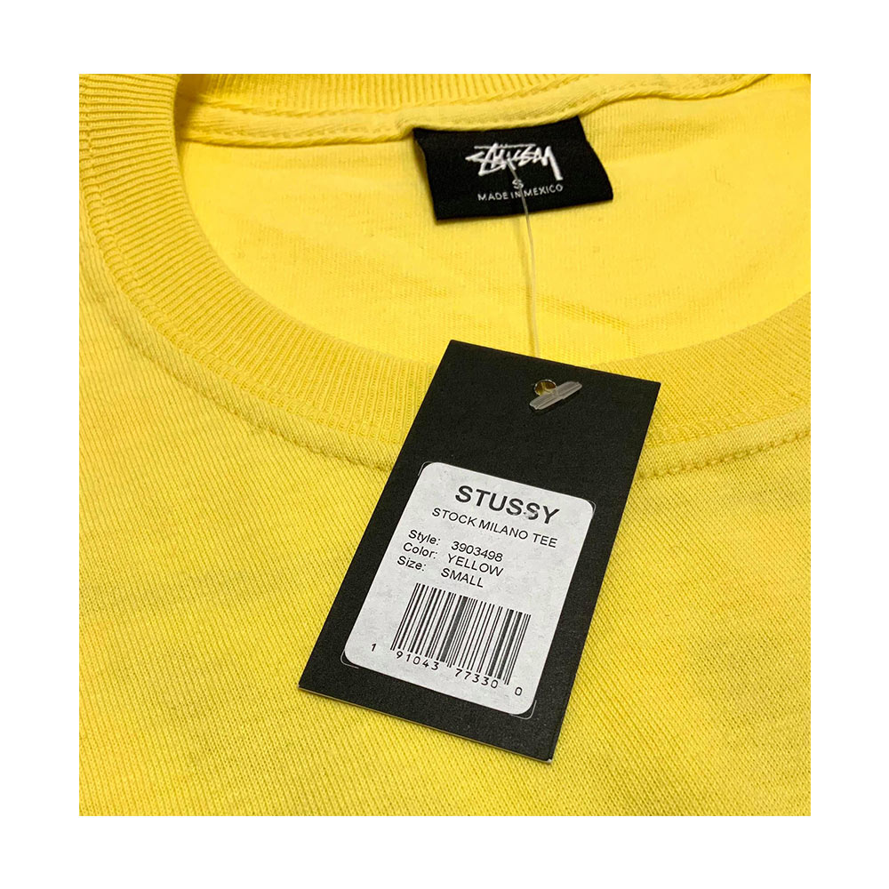 Stussy Stock Milano Tee Yellow 3903498