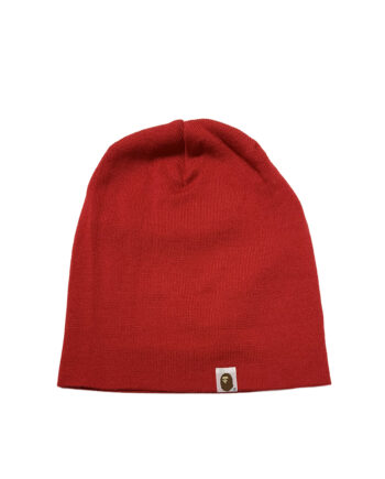 Bape Logo Beanie Hat Red