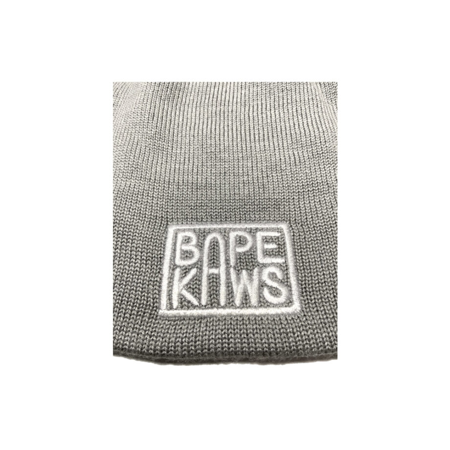 Bape Beanie x Kaws Hat Grey F5BAHAG5500