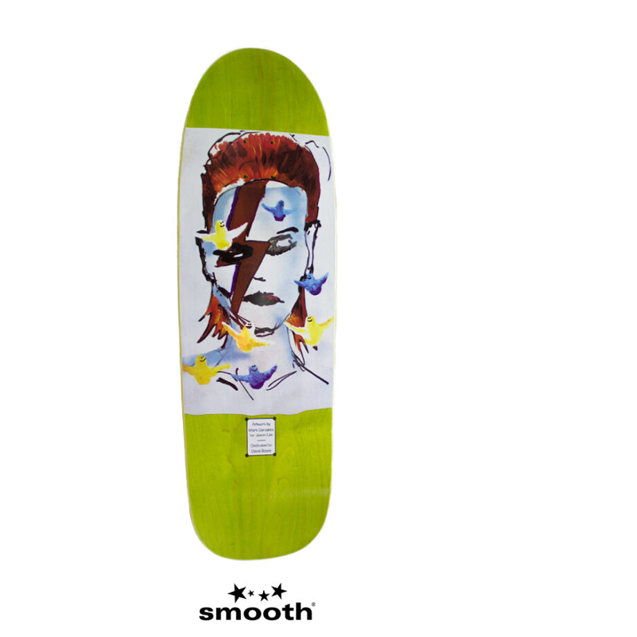 Mark Gonzales x Jason Lee David Bowie Green Stain Skateboard Deck 9.5"