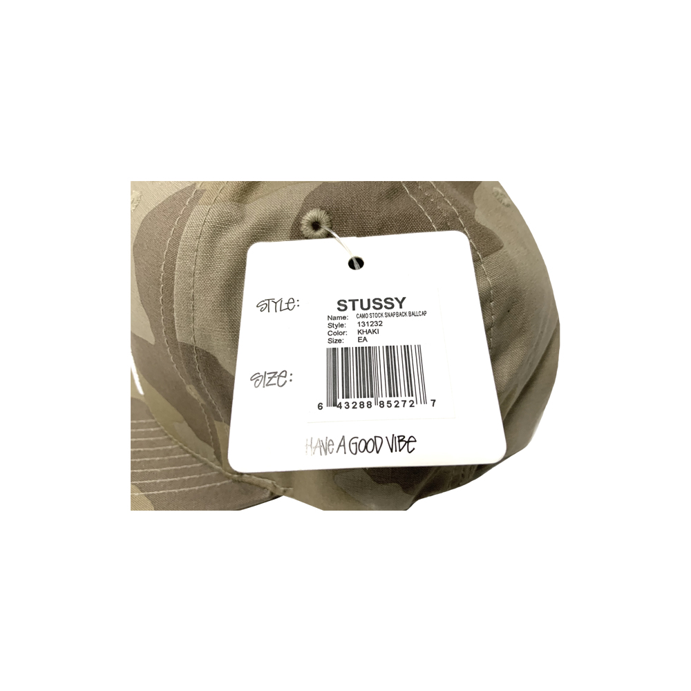 Stussy Camo Stock Snapback Ballcap Khaki 131232