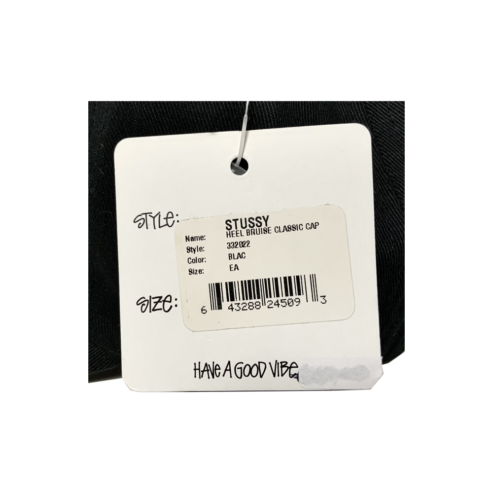 Stussy Heel Bruise Classic Cap Black 332022