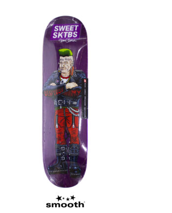 Sweet Sktbs x Sean Cliver Euro Trash Skateboard Deck Purple 7332846379303- 8.0"