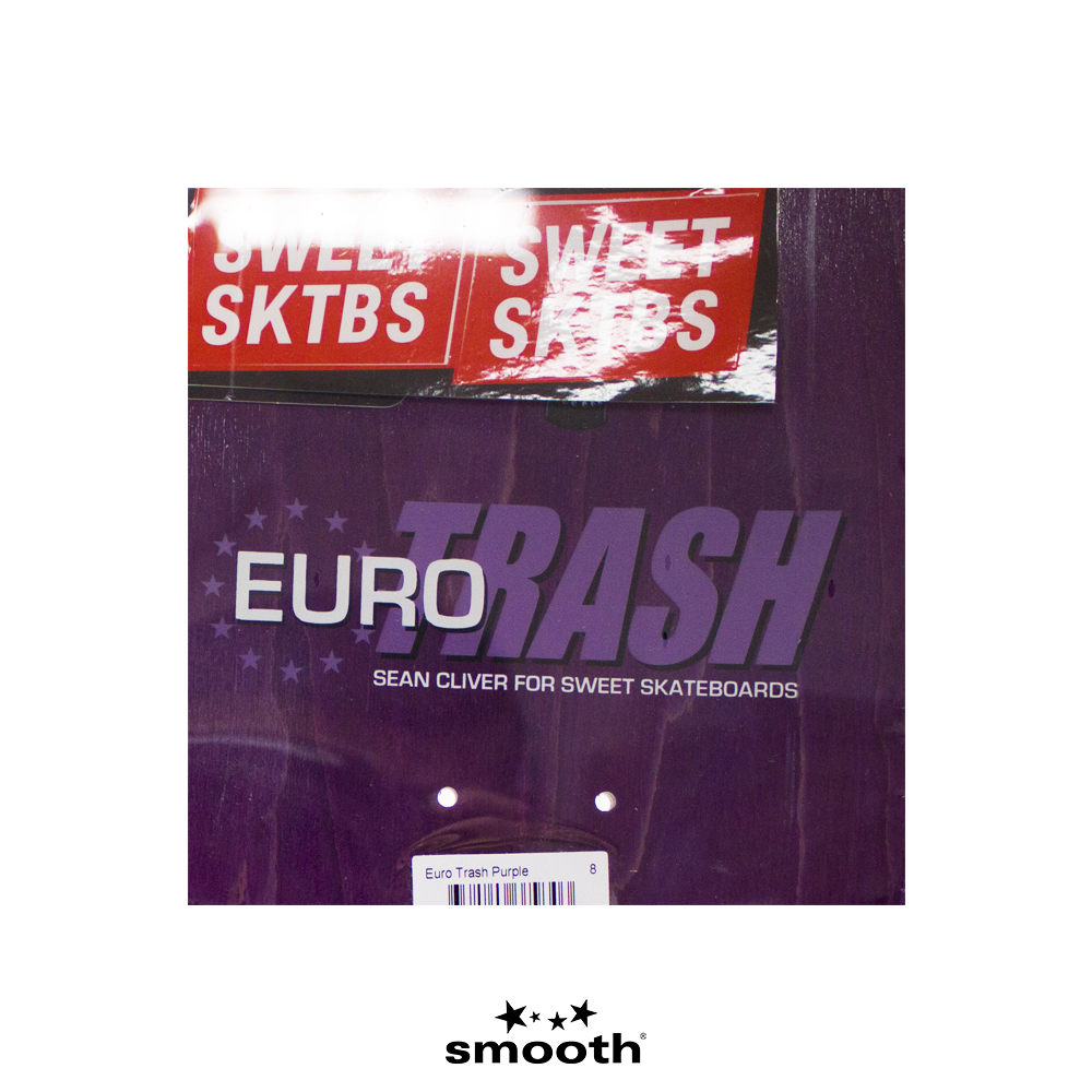 Sweet Sktbs x Sean Cliver Euro Trash Skateboard Deck Purple 7332846379303- 8.0"