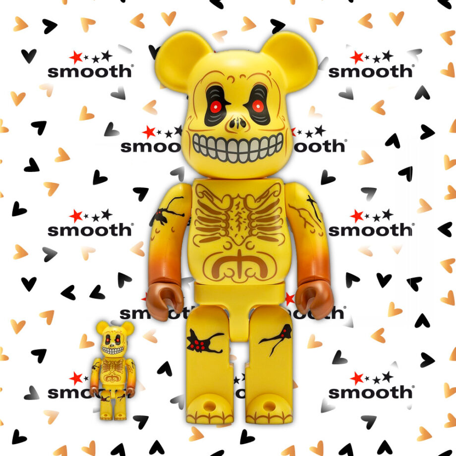 Medicom Toy Skull Face Bearbrick Set 100% 400%