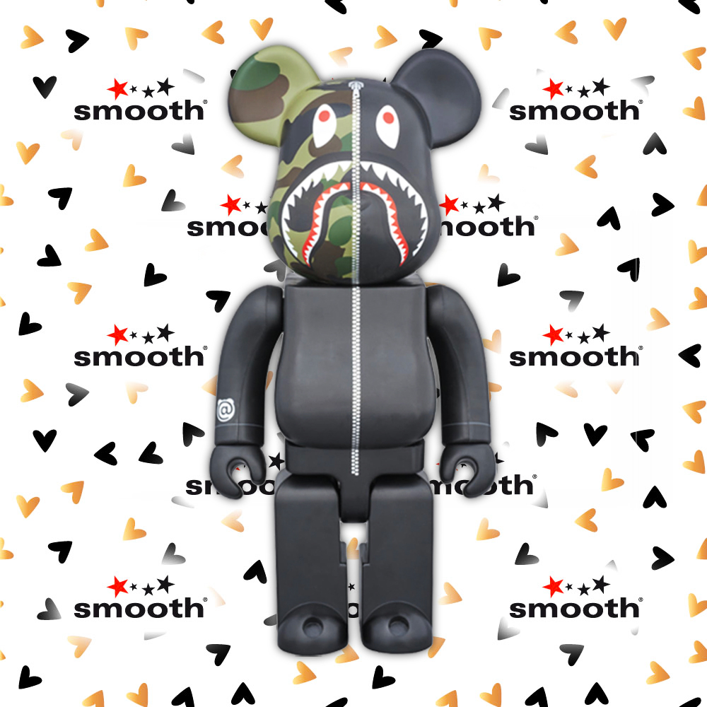 初期化済BE@RBRICK BAPE CAMO SHARK 400% シルバー その他