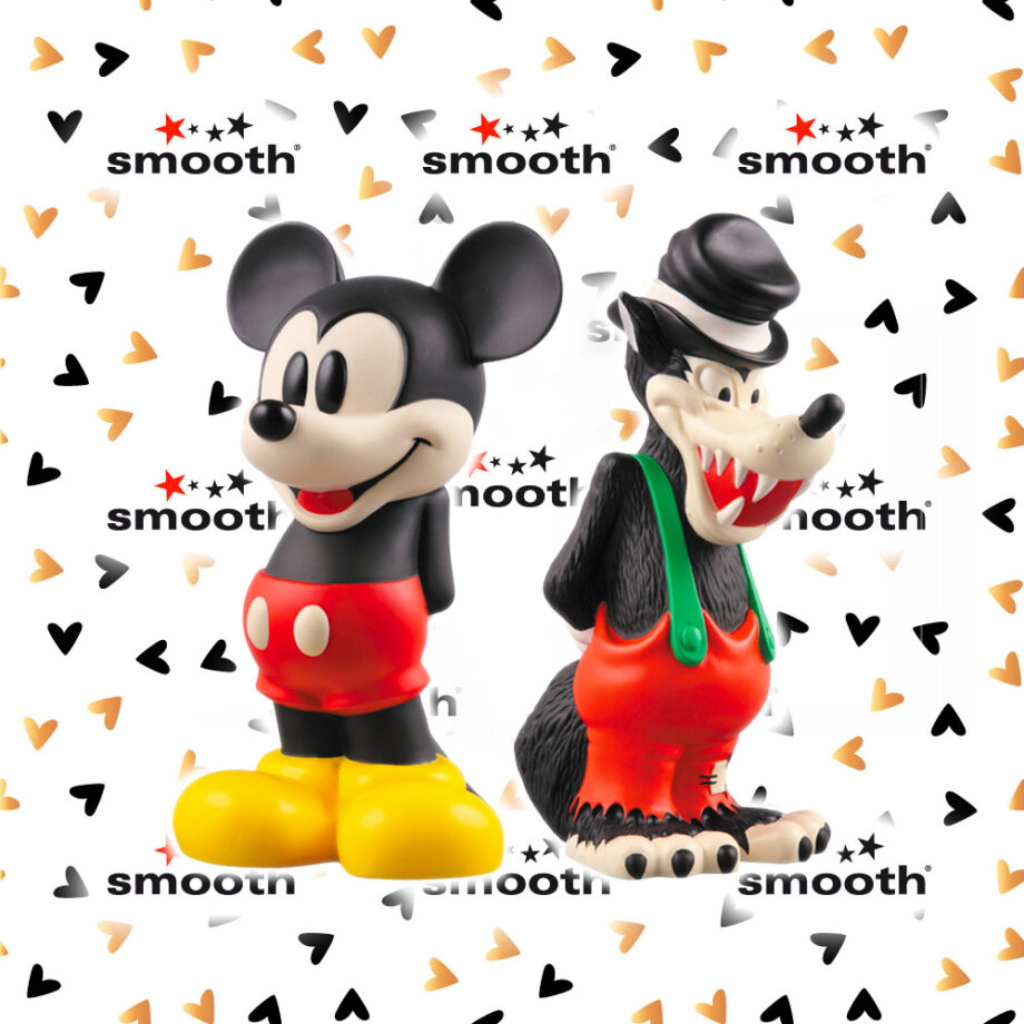 Medicom Toy x Neighborhood x Disney Vinyl Collectible Dolls Mickey Mouse & Big Bad Wolf Multicolor